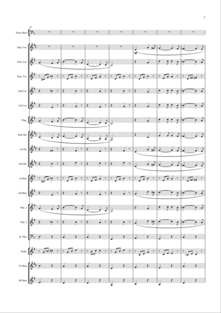 Song to the evening star Brass Band scores gallery preview page 6