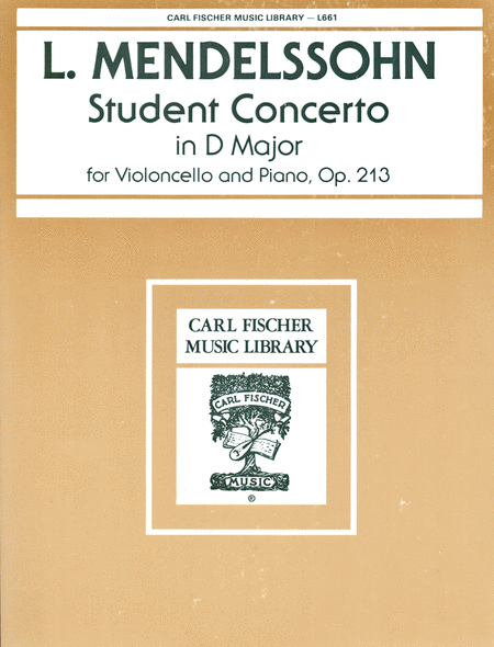 L. Mendelssohn: Student Concerto in D Major, Op. 213