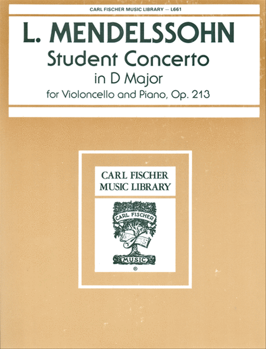 Student Concerto In D Major, Op. 213