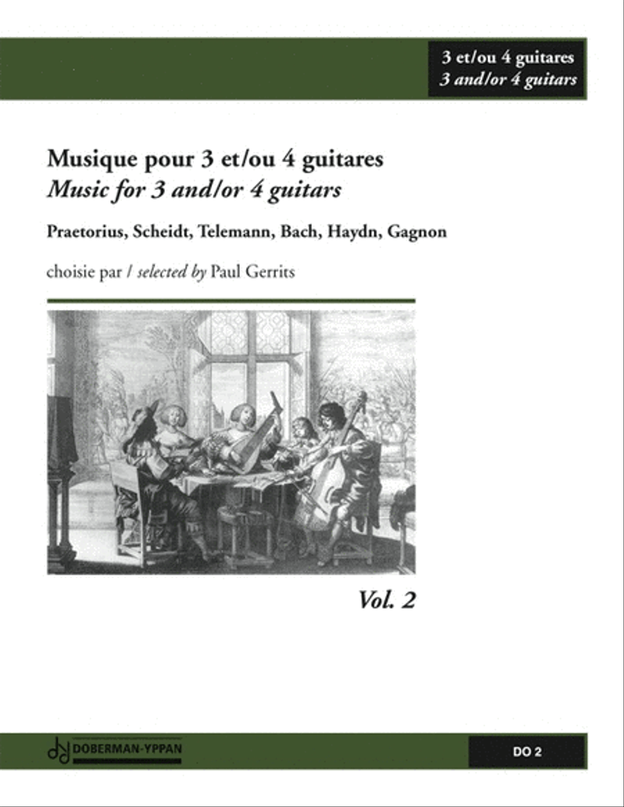 Musique pour 3 et/ou 4 guitares, Vol. 2 Guitar Ensemble scores gallery preview page 1