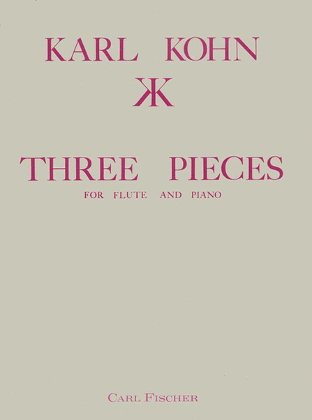 Three Pieces by Karl Kohn Flute Solo - Sheet Music