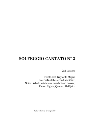SOLFEGGIO CANTATO - Exercise No. 2