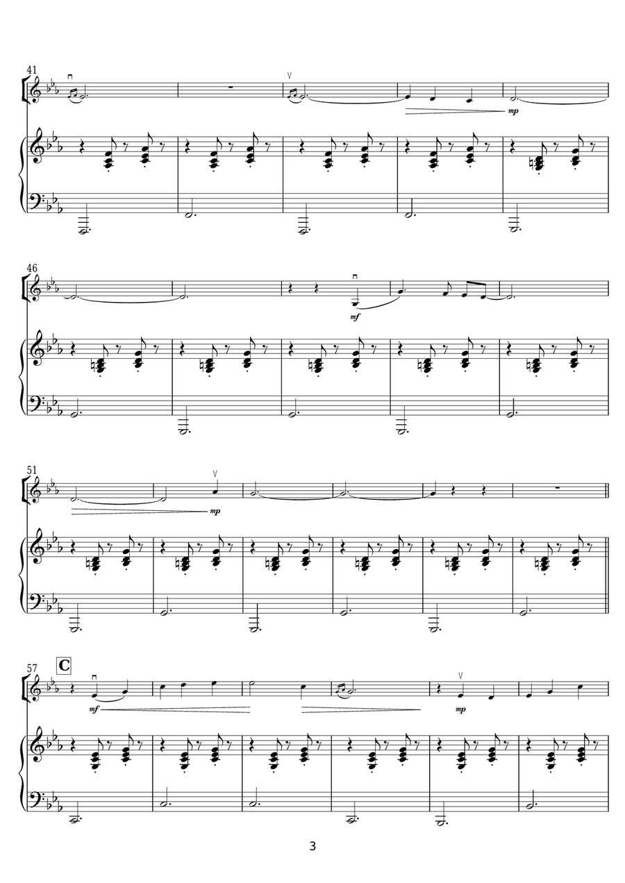 Yumeji's Theme (from 'In The Mood For Love') Violin Solo scores gallery preview page 3