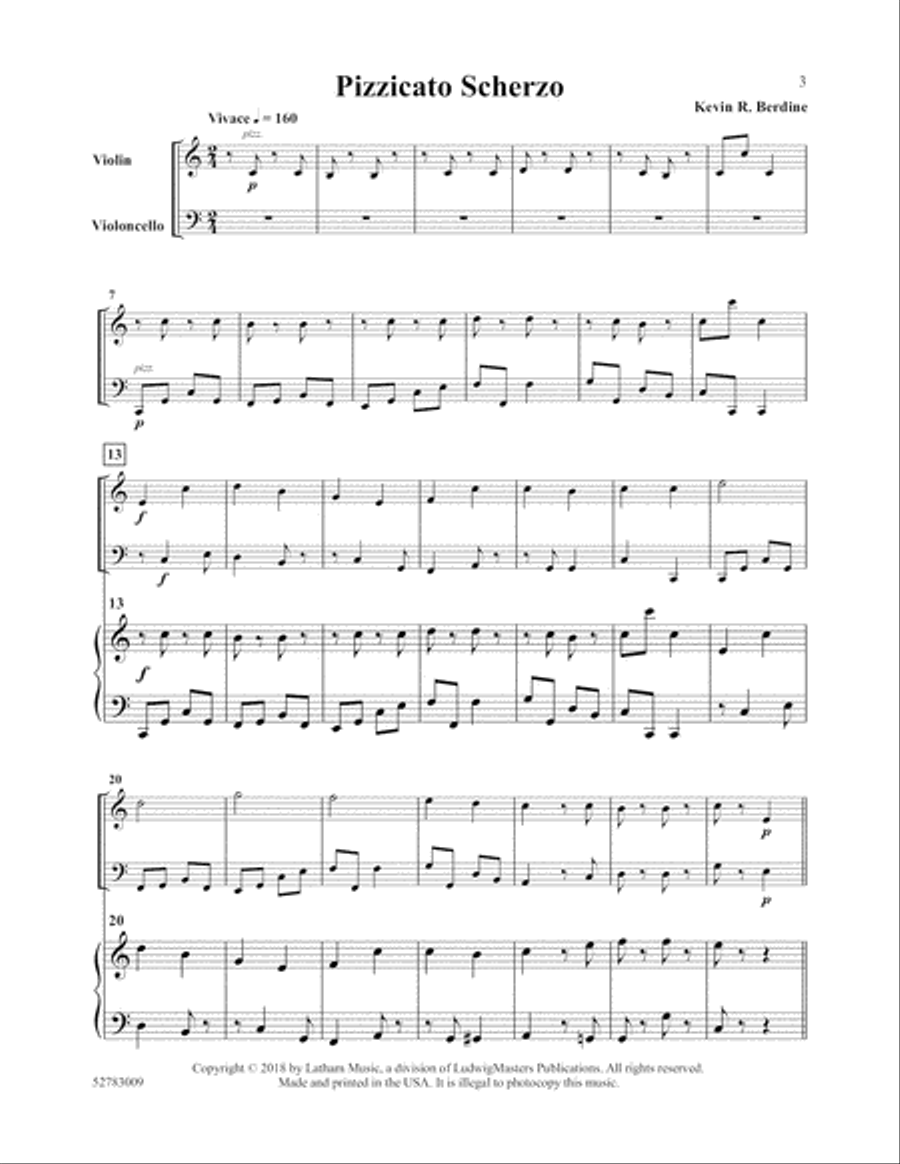Pizzicato Scherzo Pizzicato Scherzo Piano Trio scores gallery preview page 3