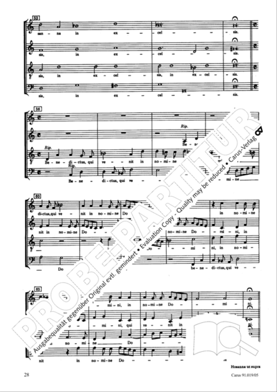 Non sine quare 4-Part scores gallery preview page 28