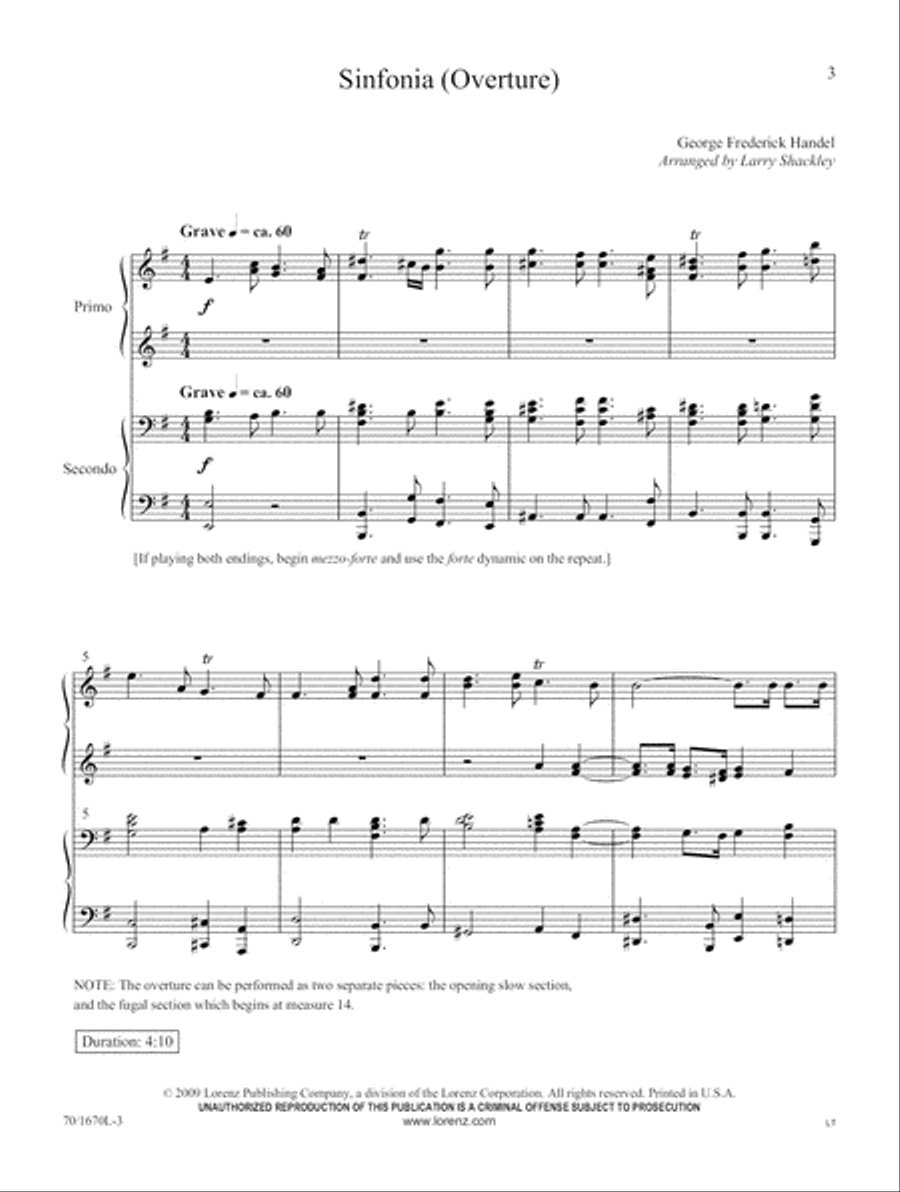 The Easter Messiah Piano Duet scores gallery preview page 3