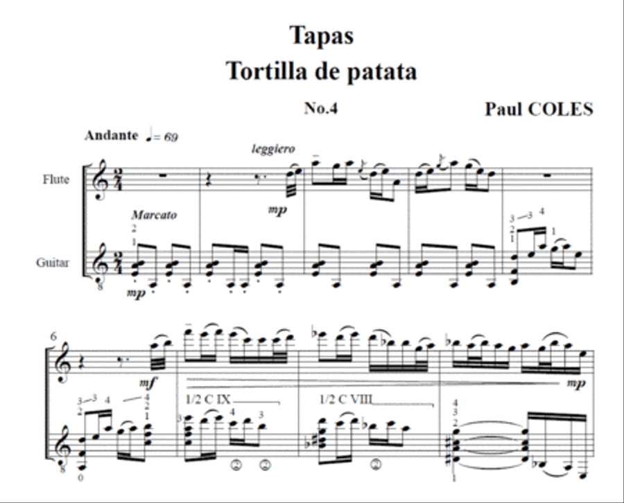 Tortilla de Patatas from Suite TAPAS Flute scores gallery preview page 3