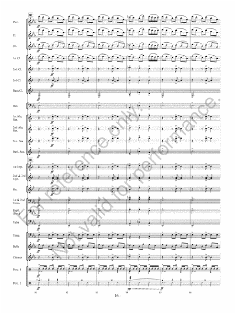 Sparkling Lights Concert Band scores gallery preview page 17
