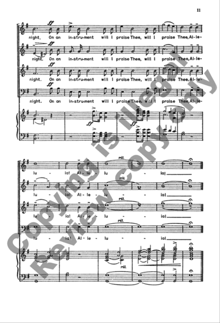 A Good Thing It Is To Give Thanks 4-Part scores gallery preview page 19