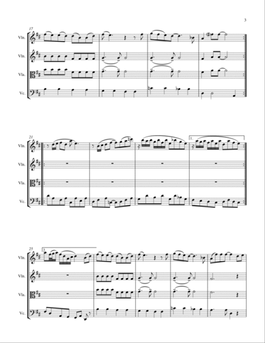 In My Life String Trio scores gallery preview page 5