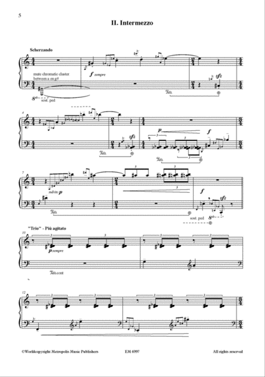 Sonata for the Left Hand for Piano Solo Piano Solo scores gallery preview page 4