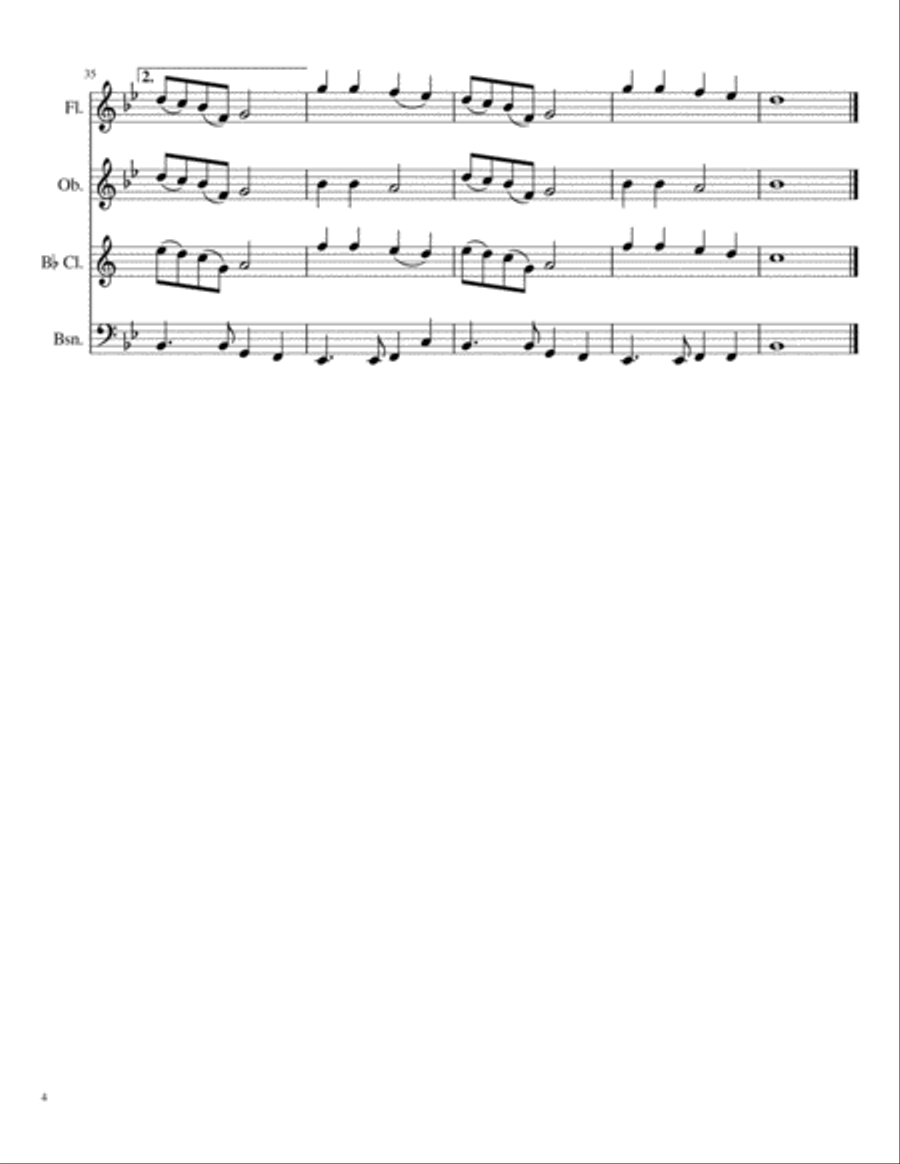 All I Have To Do Is Dream Woodwind Quartet scores gallery preview page 4