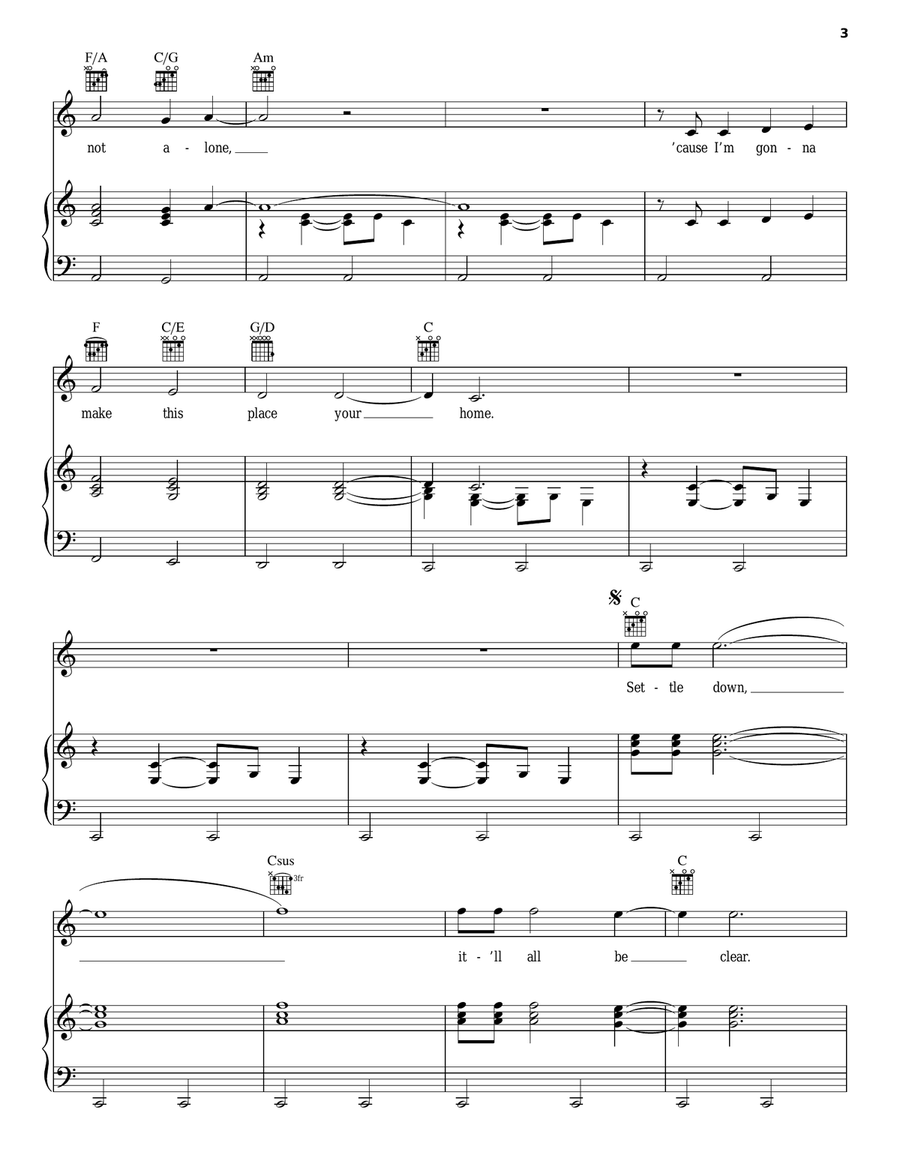 Home Piano, Vocal, Guitar scores gallery preview page 3