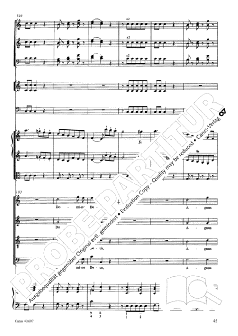 Mass in time of war (Missa in tempore belli) 4-Part scores gallery preview page 56