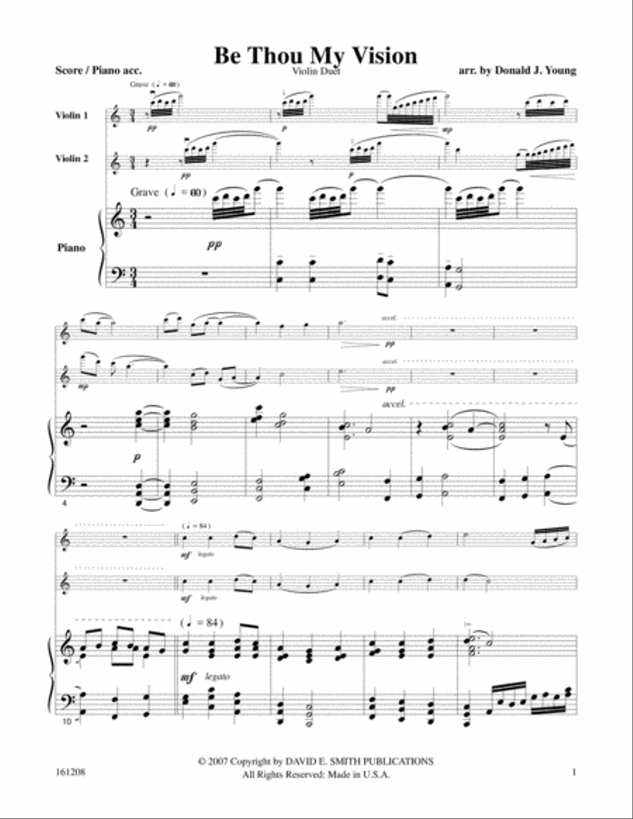 Be Thou My Vision Be Thou My Vision String Duet scores gallery preview page 1