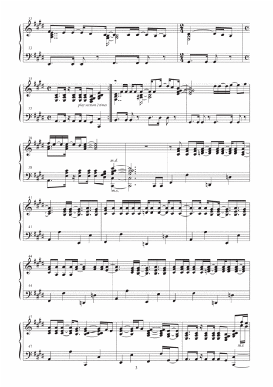 Africa Piano Solo scores gallery preview page 3