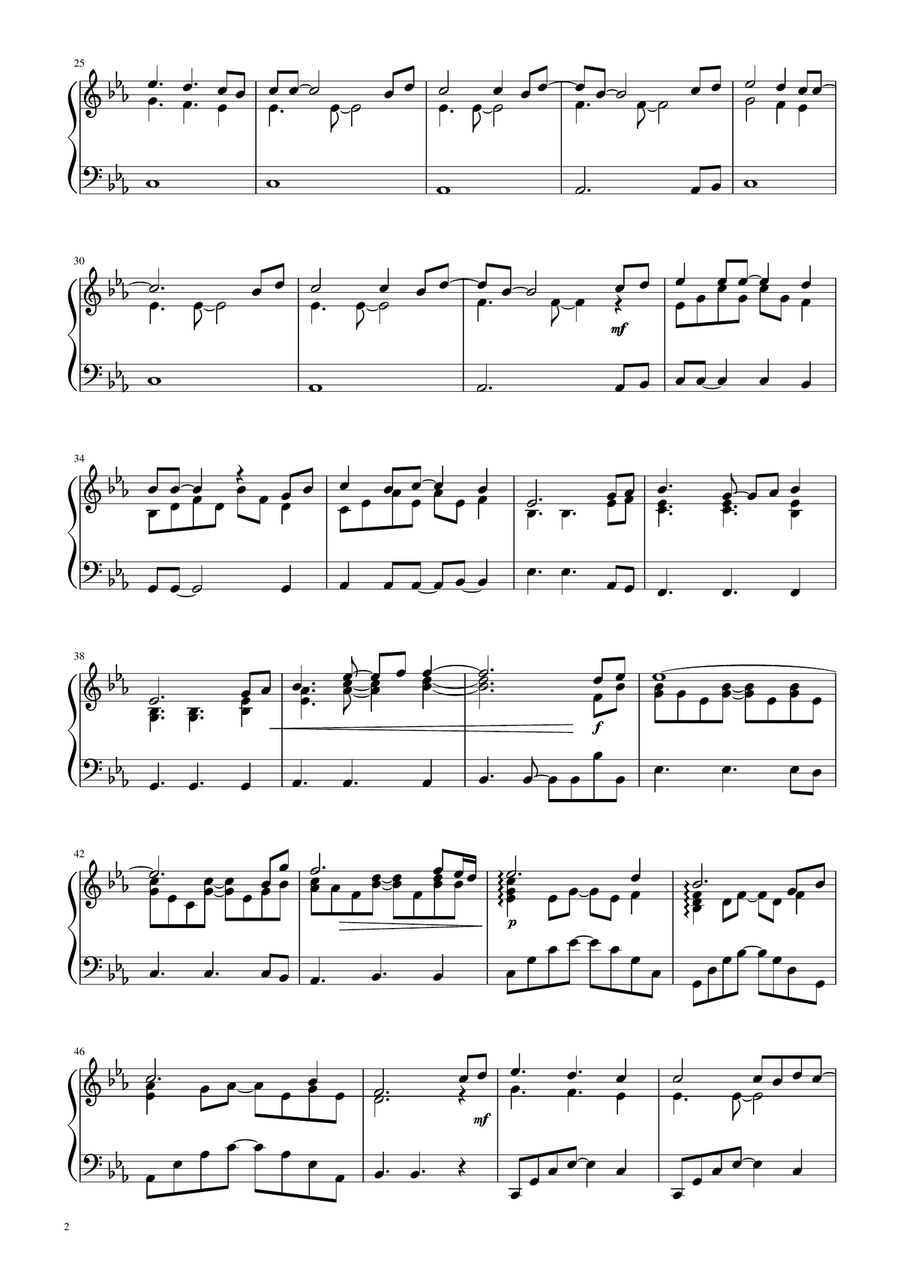 The Last Unicorn (Main Theme) Piano Solo scores gallery preview page 2
