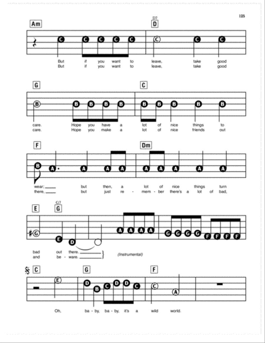 Wild World Wild World Electronic Keyboard scores gallery preview page 2