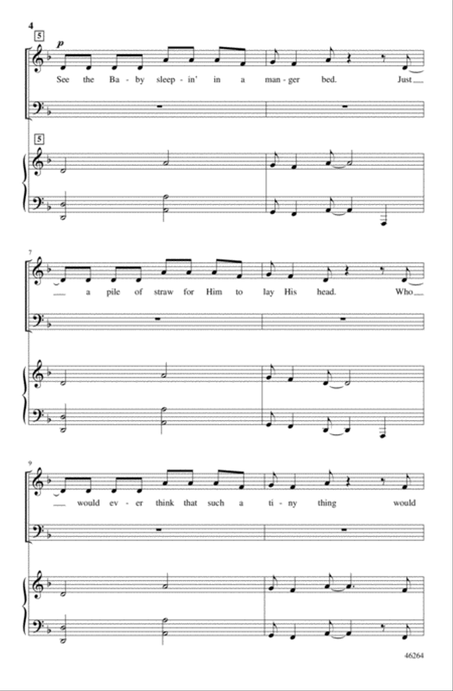 Calypso Cradle Carol Calypso Cradle Carol 4-Part scores gallery preview page 4