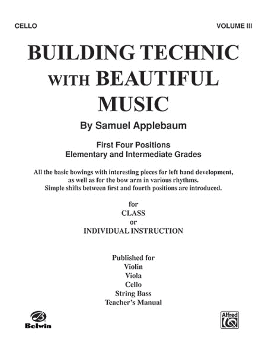 Building Technic With Beautiful Music, Book 3 Chamber Orchestra scores gallery preview page 1