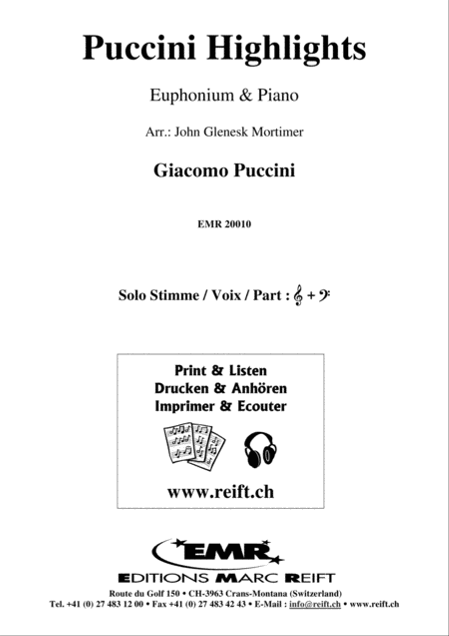 Puccini Highlights Puccini Highlights Euphonium scores gallery preview page 2