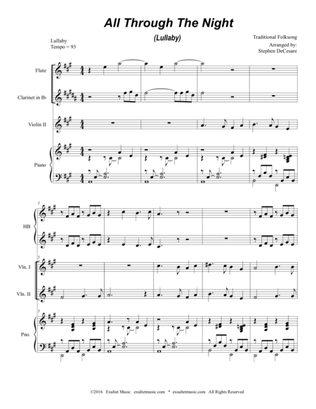 All Through The Night (Lullaby) (for String Quartet and Piano)