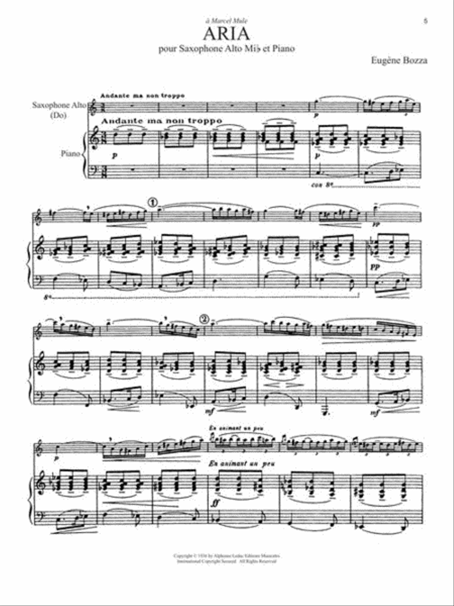 Eight Pieces by French Composers for Saxophone Alto Saxophone scores gallery preview page 4