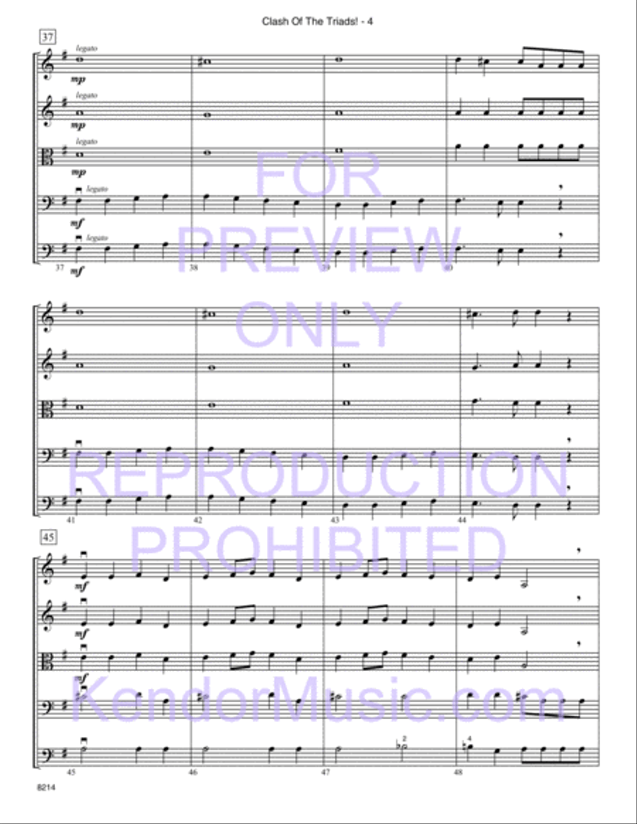 Clash Of The Triads! String Orchestra scores gallery preview page 5