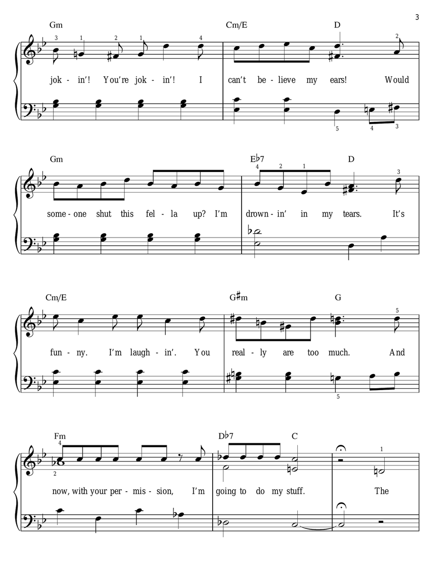 Oogie Boogie's Song (from The Nightmare Before Christmas) Easy Piano scores gallery preview page 3