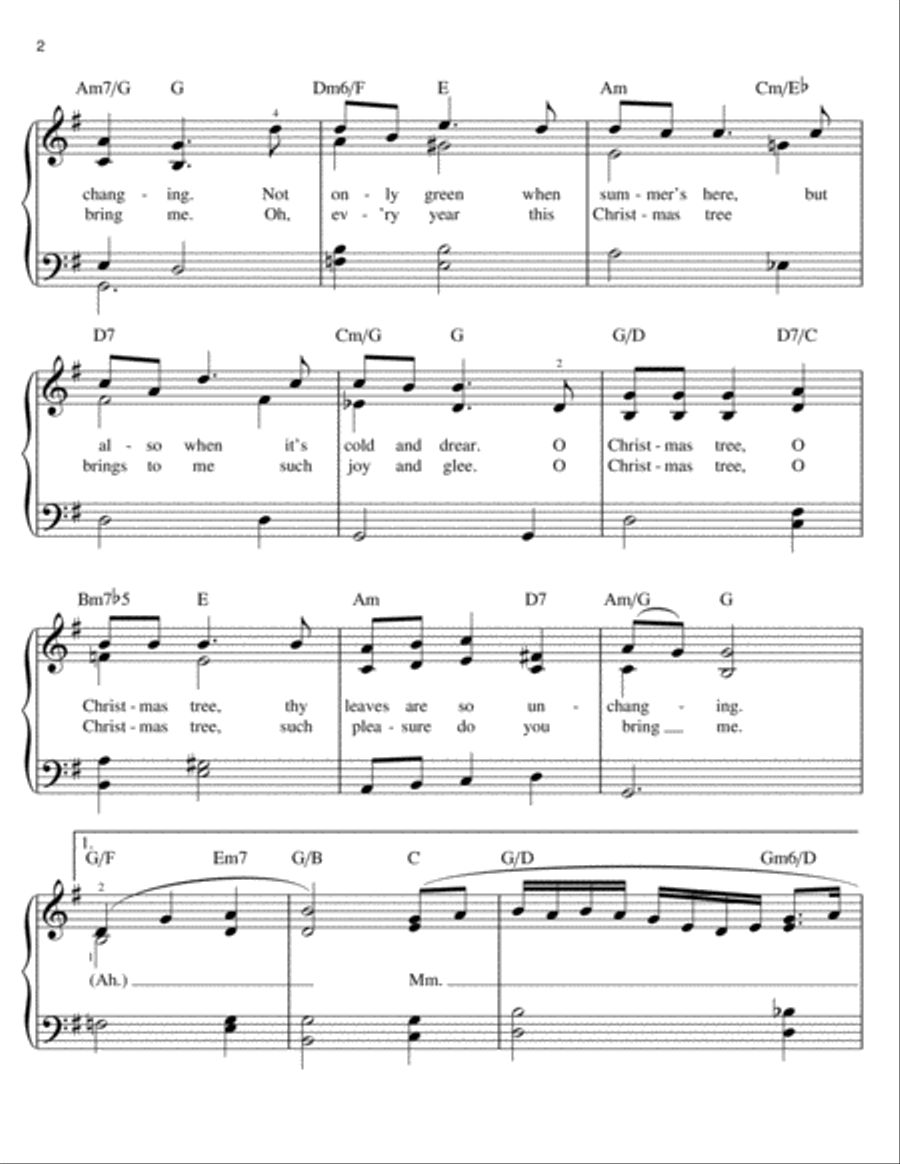 O Christmas Tree Voice scores gallery preview page 2