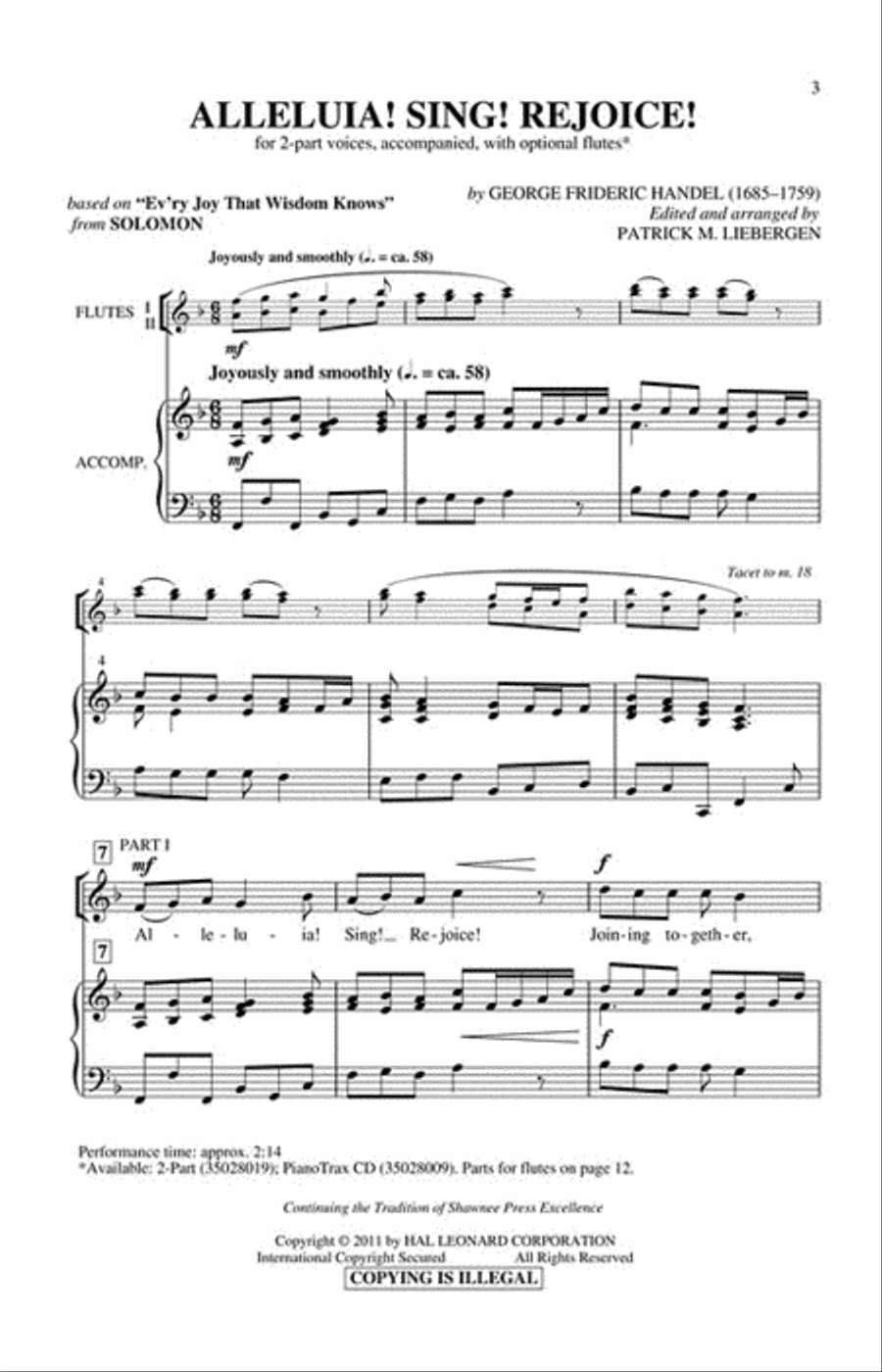 Alleluia! Sing! Rejoice! 2-Part scores gallery preview page 2