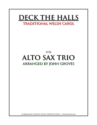 Book cover for Deck The Halls - Alto Sax Trio