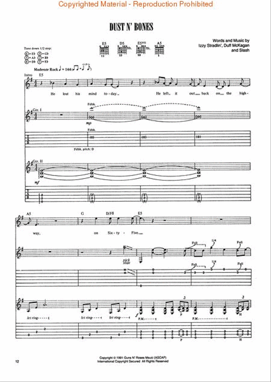 Use Your Illusion I Electric Guitar scores gallery preview page 3