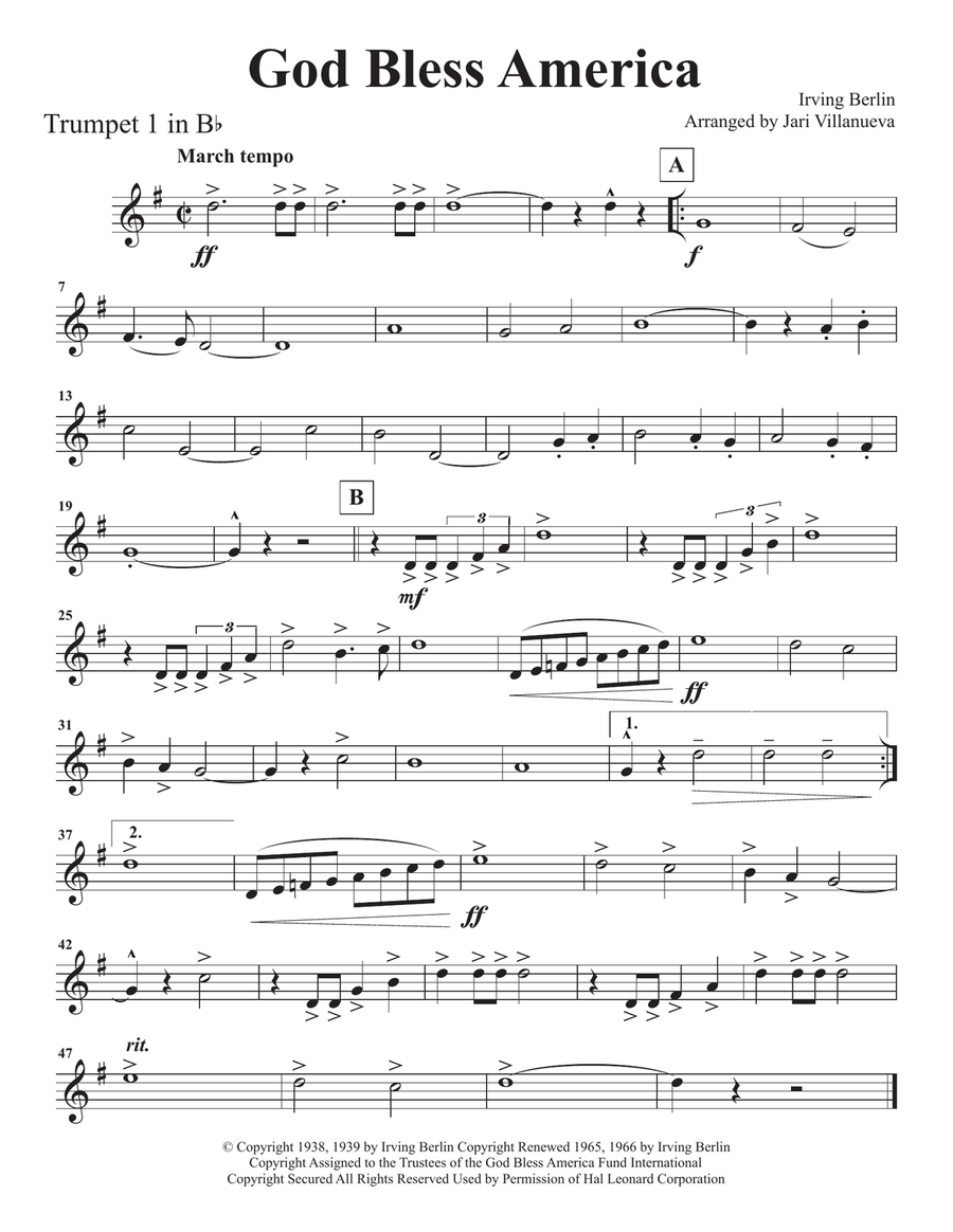God Bless America Brass Ensemble scores gallery preview page 6