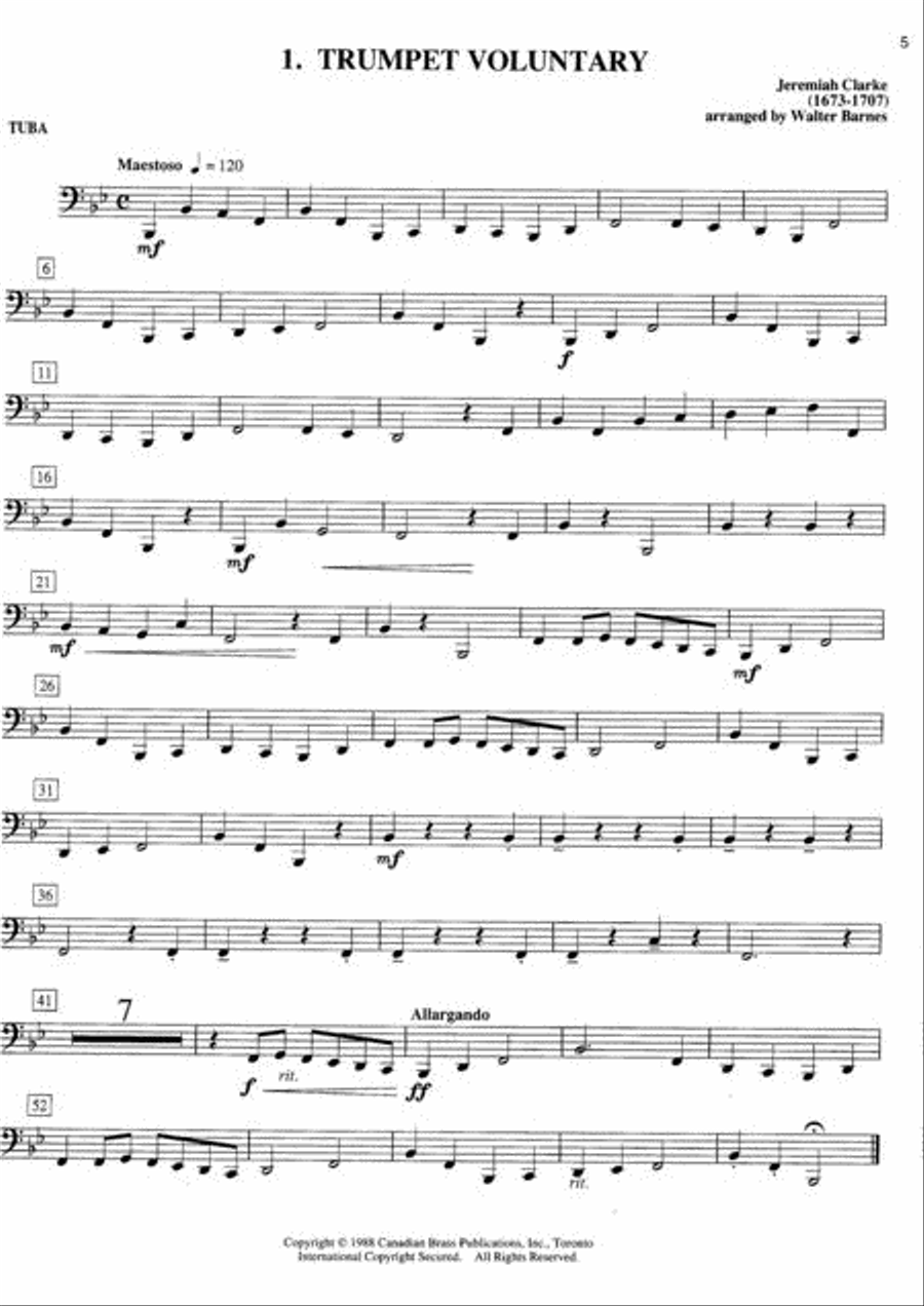 The Canadian Brass Book of Favorite Quintets Tuba scores gallery preview page 2