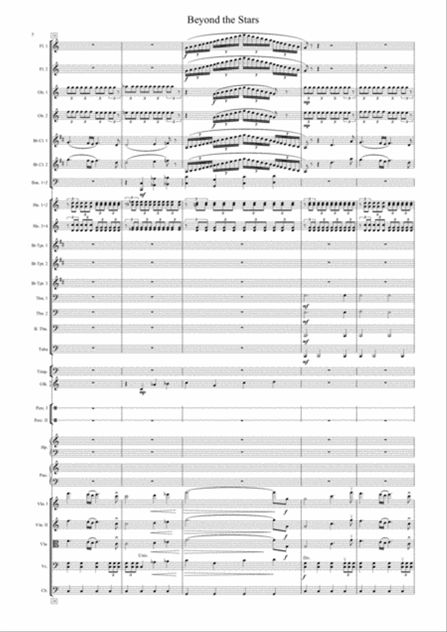 Beyond the Stars Full Score and Parts Full Orchestra scores gallery preview page 5