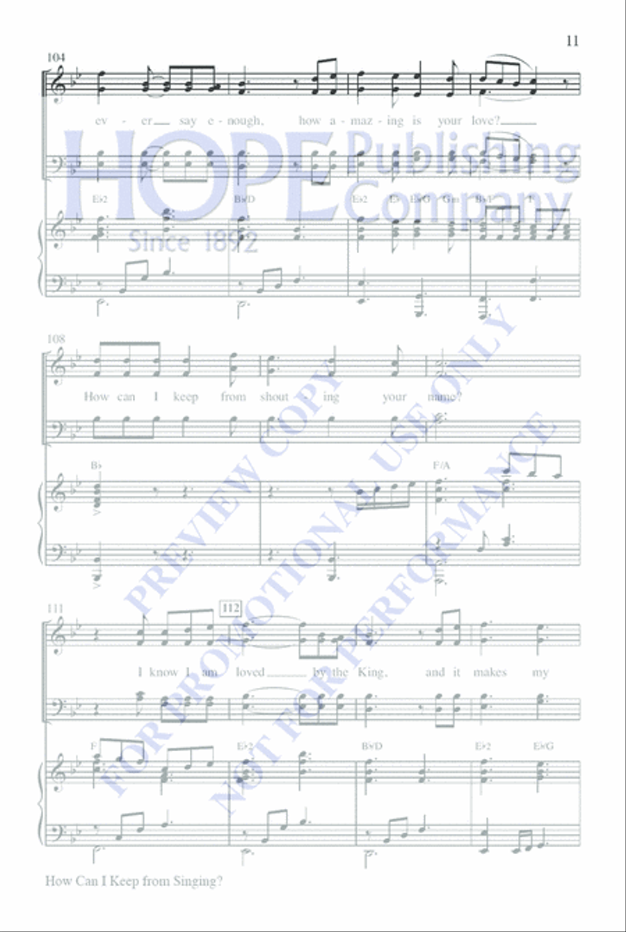 How Can I Keep From Singing? Choir scores gallery preview page 11