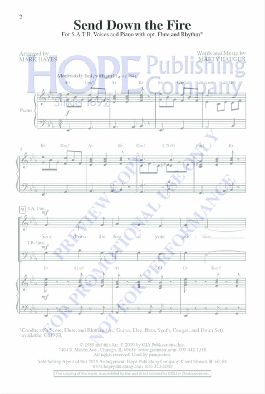 Send Down the Fire Choir scores gallery preview page 2