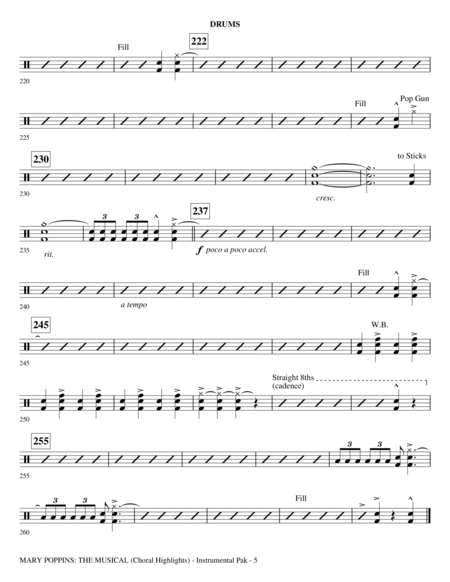 Mary Poppins: The Musical - Drums