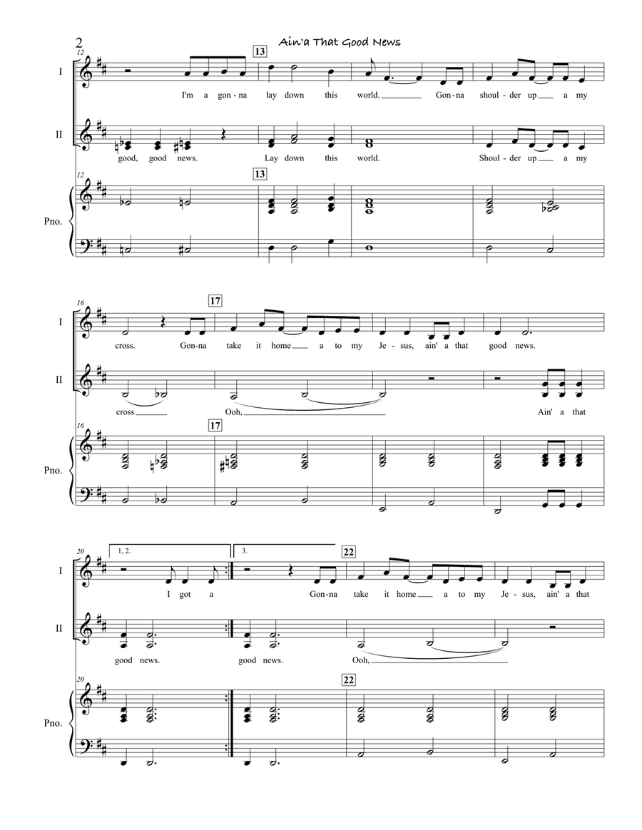 Ain'a That Good News Ain'a That Good News Piano scores gallery preview page 2