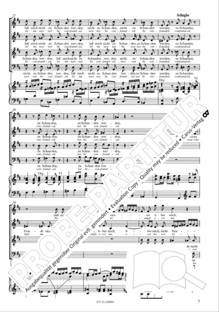 O my Lord, I long for thee (Nach dir, Herr, verlanget mich) 4-Part scores gallery preview page 8