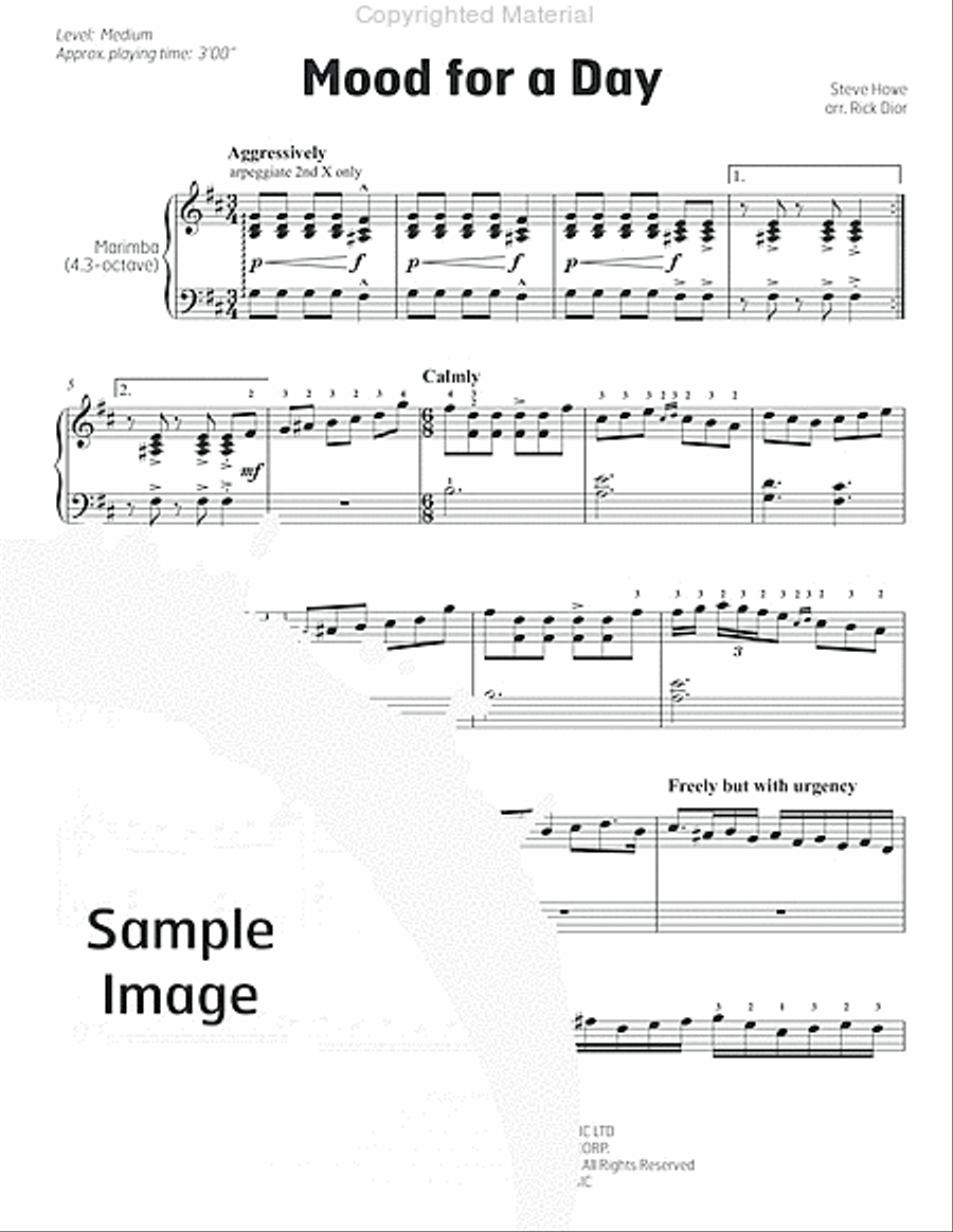 Mood for a Day Marimba scores gallery preview page 4