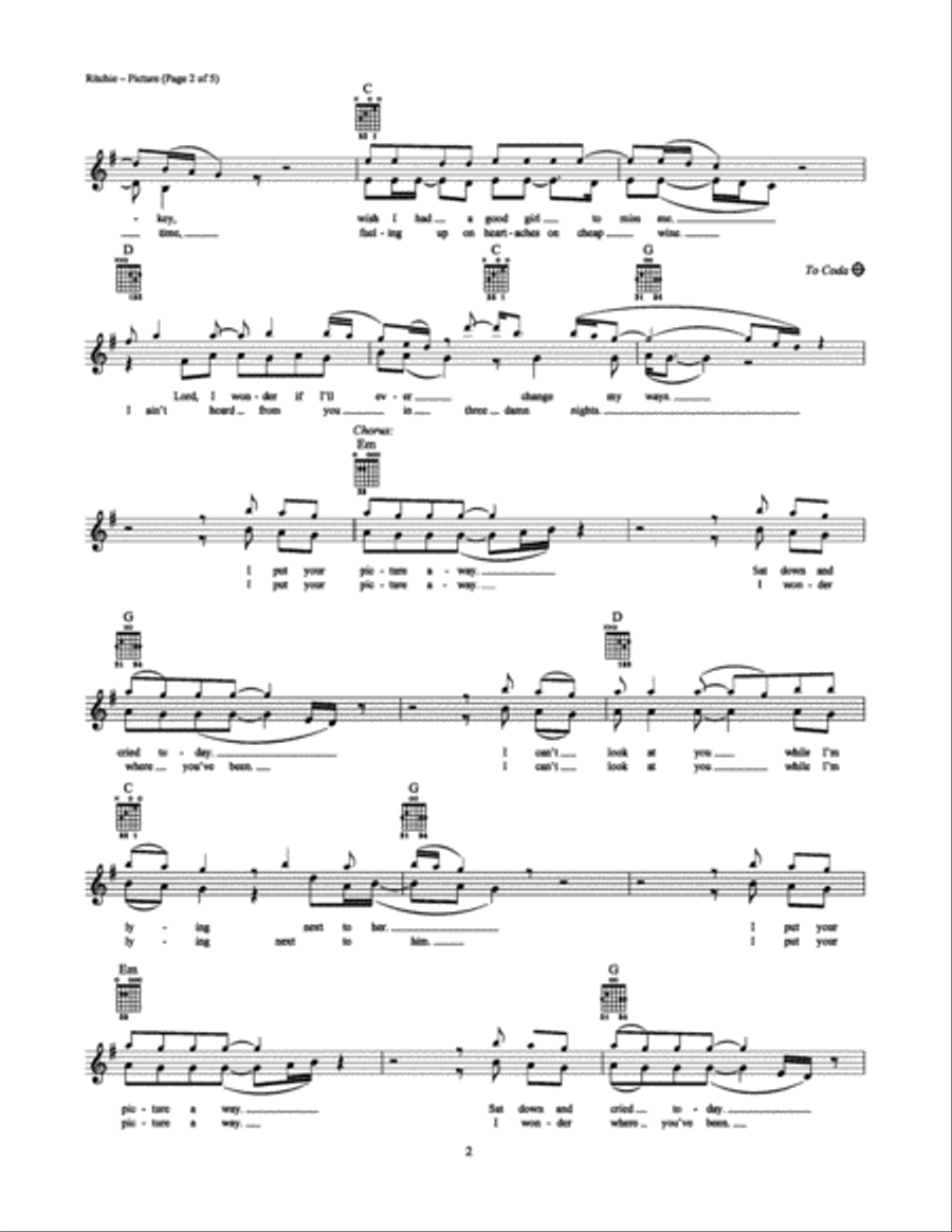 Picture Electric Guitar scores gallery preview page 2