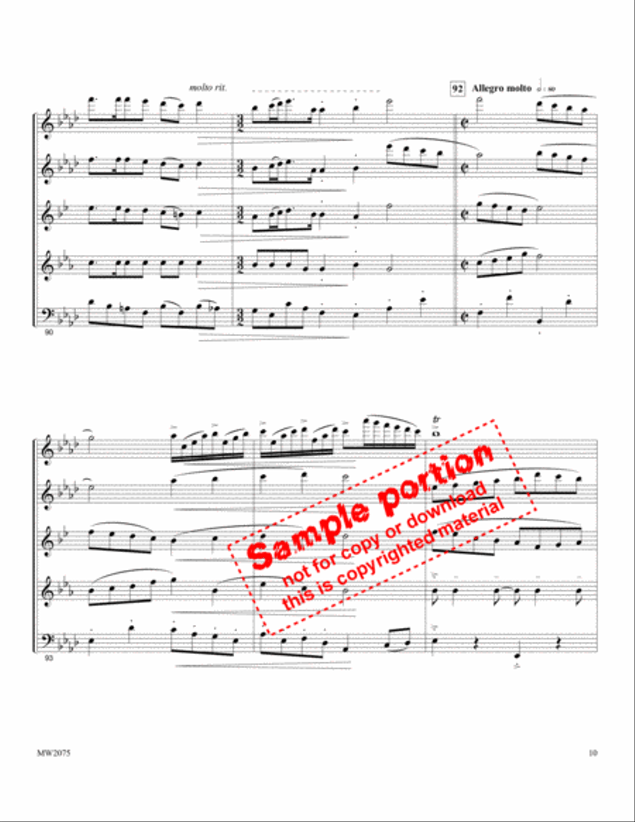 A Christmas Suite for Wind Quintet Woodwind Quintet scores gallery preview page 7