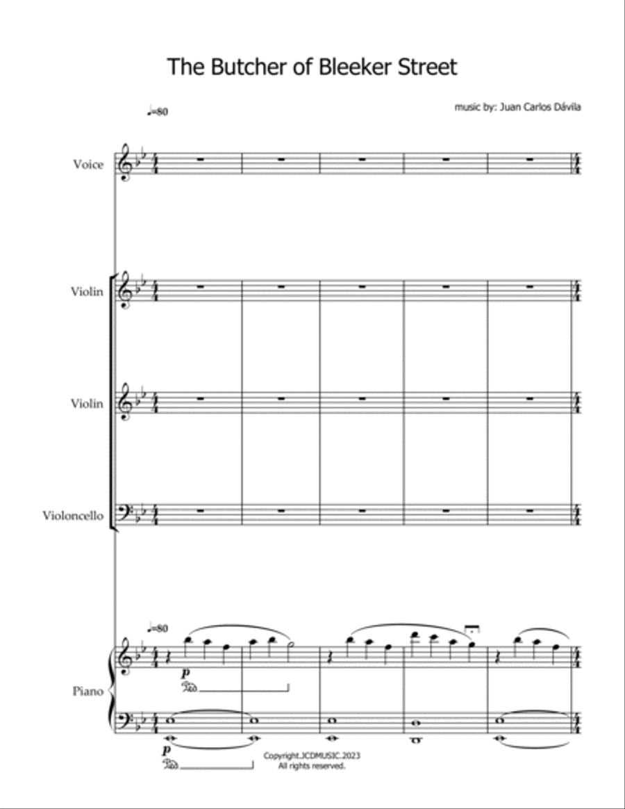 The Butcher of Bleeker Street Chamber Music scores gallery preview page 2