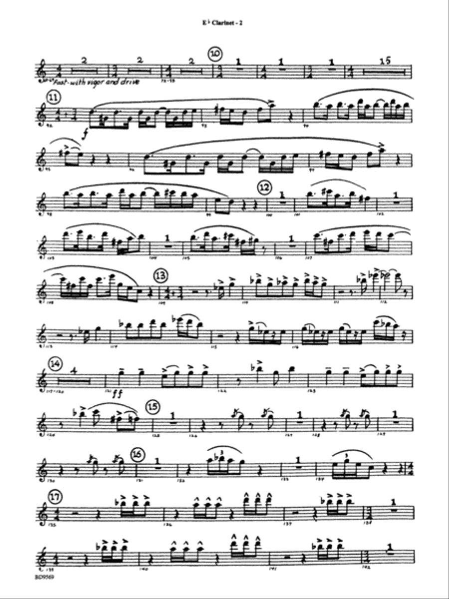 Jericho: E-flat Soprano Clarinet Concert Band scores gallery preview page 2