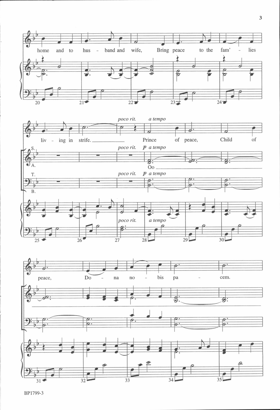 Bring Us Peace (SATB) 4-Part scores gallery preview page 3