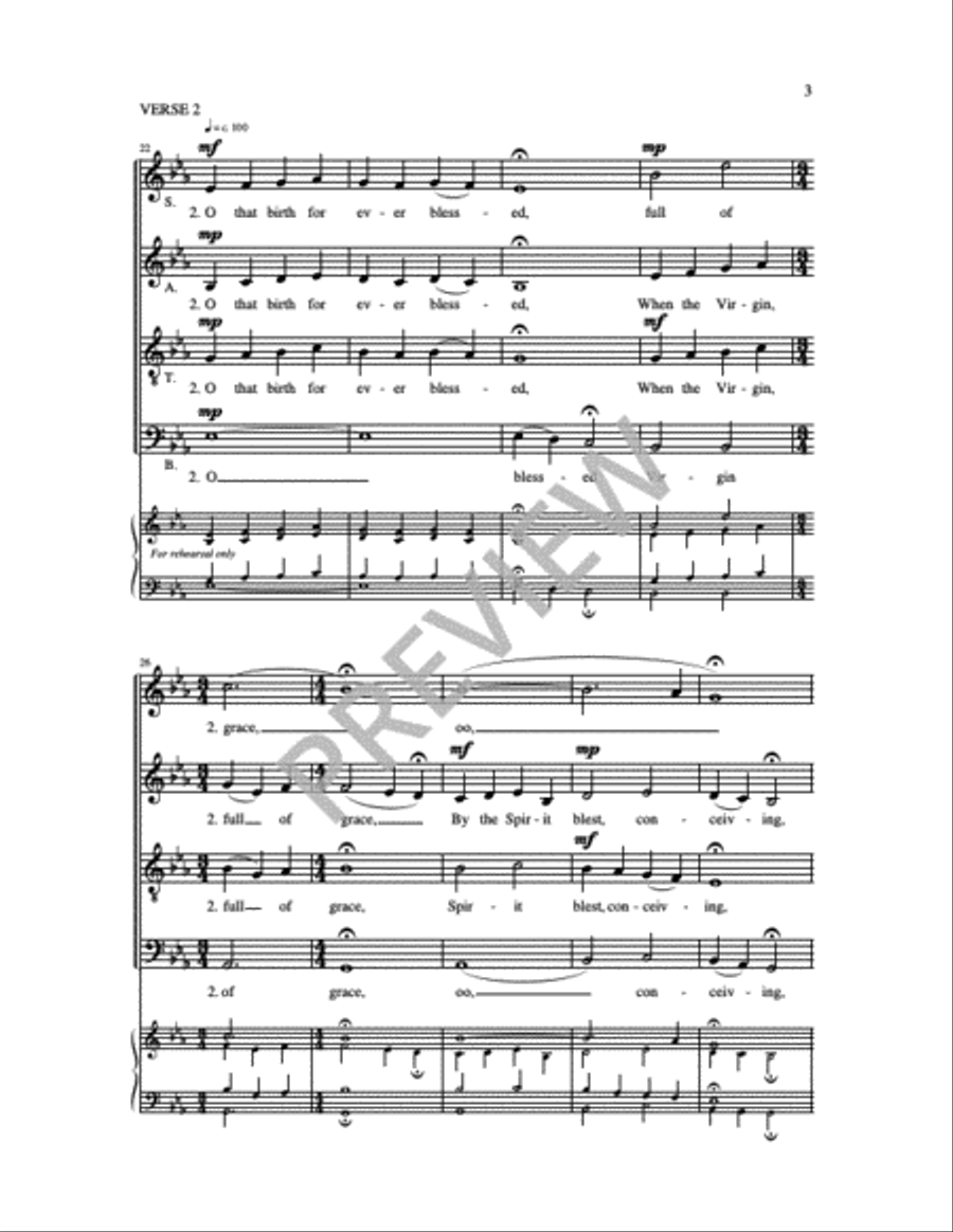 Of the Father's Love Begotten 4-Part scores gallery preview page 8