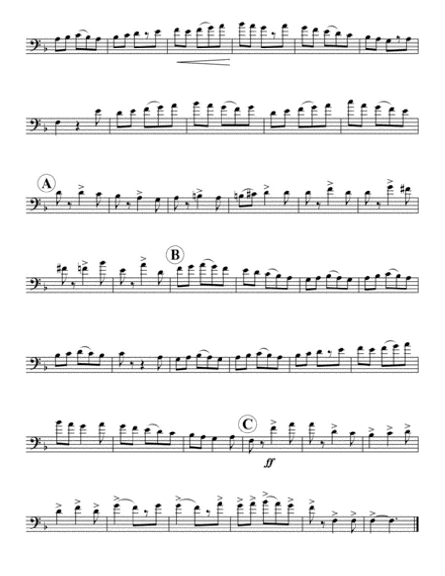 Four Pieces for Tuba Quartet EETT scores gallery preview page 6