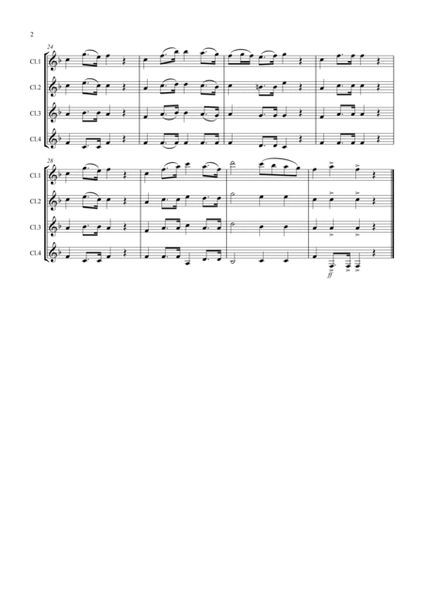 Bridal Chorus "Here Comes the Bride" for Clarinet Quartet image number null